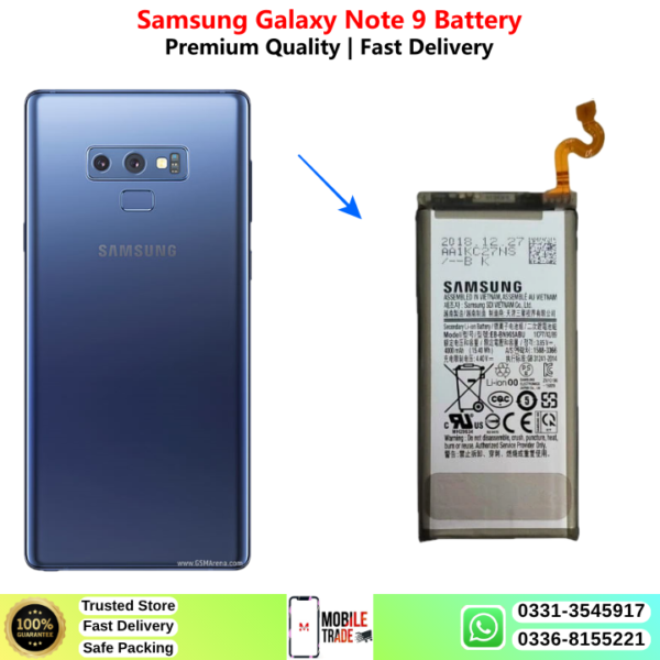 Samsung Galaxy Note 9 Battery Price In Pakistan 2027