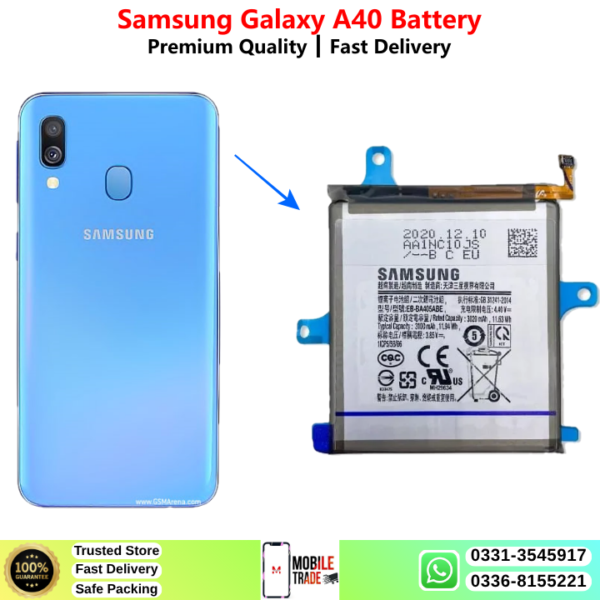 Samsung Galaxy A40 Battery Price In Pakistan 2026