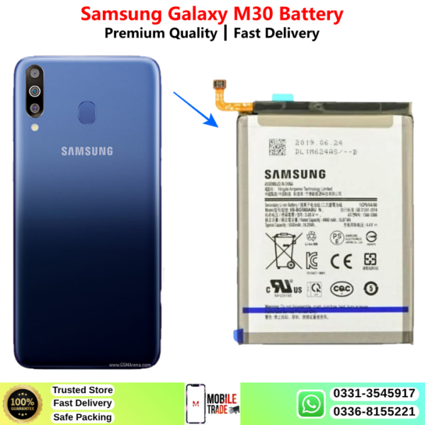 Samsung Galaxy M30 Battery Price In Pakistan 2026